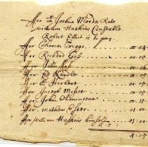 Mr. Robert Elliot's account of what he is to pay Mr. Joshua Moody: William Haskins Constable